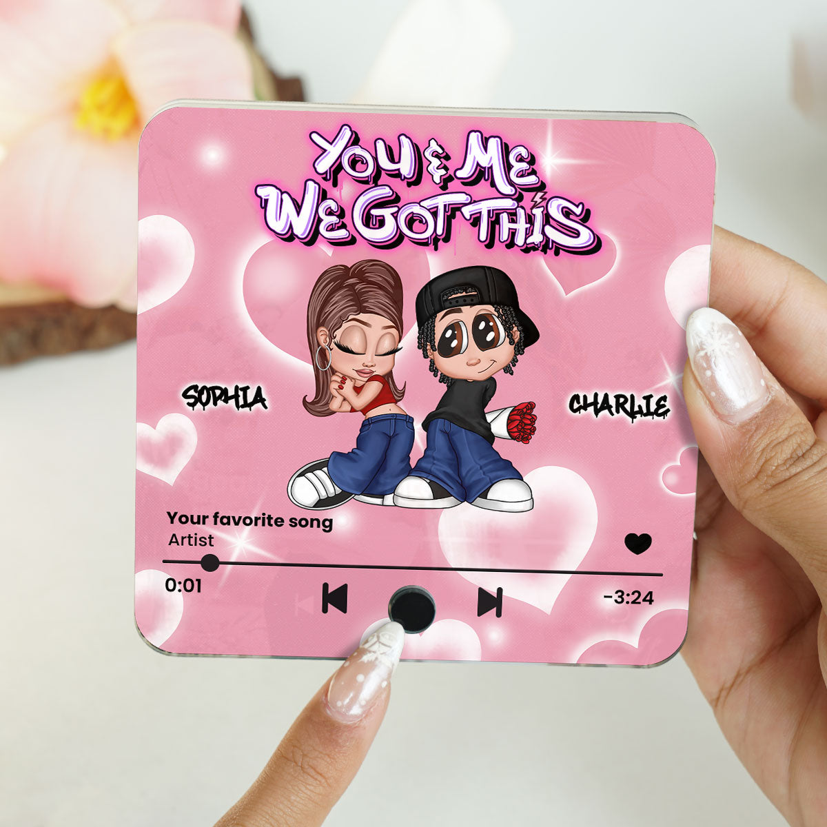 Y2K Couple Personalized Music Fridge Magnet, Heartfelt Gift For Couple, For Him, For Her, Boyfriend, Girlfriend, Husband, Wife