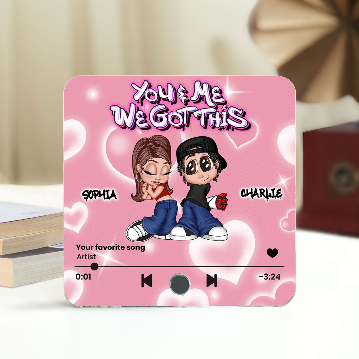 Y2K Couple Personalized Music Fridge Magnet, Heartfelt Gift For Couple, For Him, For Her, Boyfriend, Girlfriend, Husband, Wife