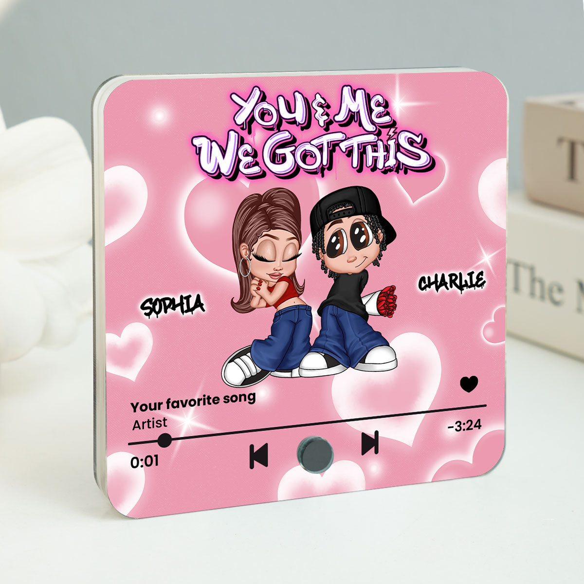 Y2K Couple Personalized Music Fridge Magnet, Heartfelt Gift For Couple, For Him, For Her, Boyfriend, Girlfriend, Husband, Wife