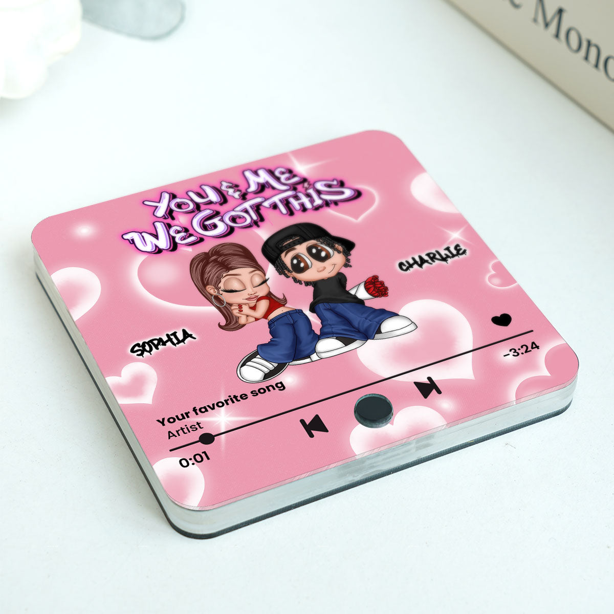 Y2K Couple Personalized Music Fridge Magnet, Heartfelt Gift For Couple, For Him, For Her, Boyfriend, Girlfriend, Husband, Wife