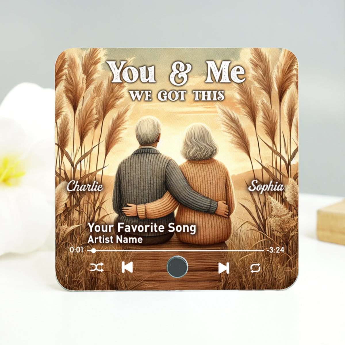 You & Me We Got This Old Couple Favorite Song Personalized Music Fridge Magnet, Valentine's Gift For Her, Gift For Him