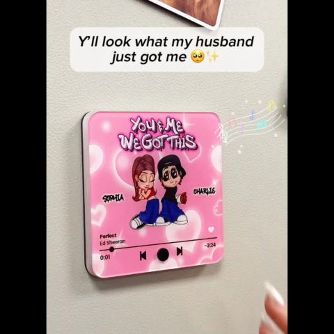 Y2K Couple Personalized Music Fridge Magnet, Heartfelt Gift For Couple, For Him, For Her, Boyfriend, Girlfriend, Husband, Wife