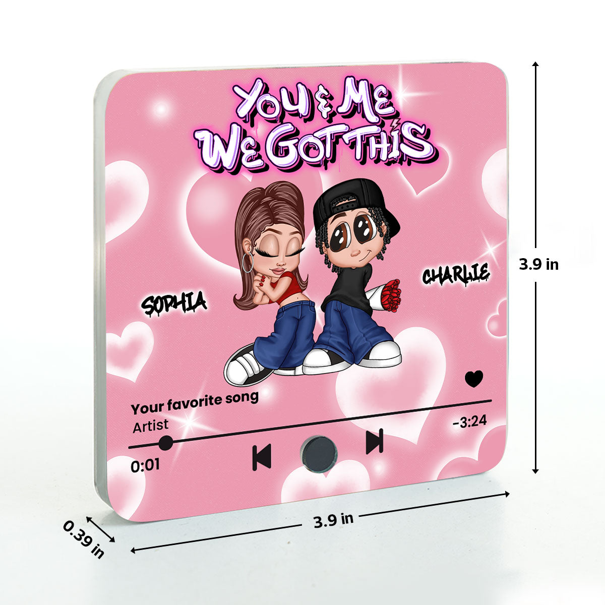 Y2K Couple Personalized Music Fridge Magnet, Heartfelt Gift For Couple, For Him, For Her, Boyfriend, Girlfriend, Husband, Wife